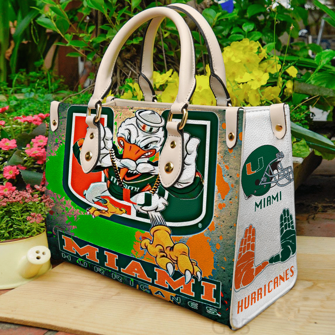 Miami Hurricanes Lover 1 Leather Handbag 1 Miami Hurricanes Lover 1 Leather Handbag