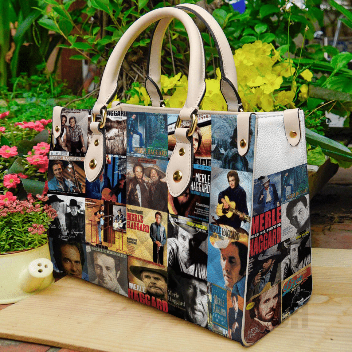 Merle Haggard Leather Handbag 1 Merle Haggard Leather Handbag
