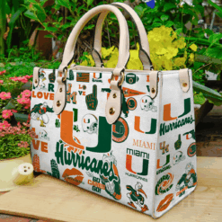 Miami Hurricanes Lover Leather Handbag