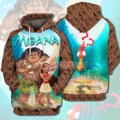 Moana Hoodie Zip Hoodie 3D
