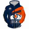 Edmonton Oilers Hoodie Zip Hoodie 3D