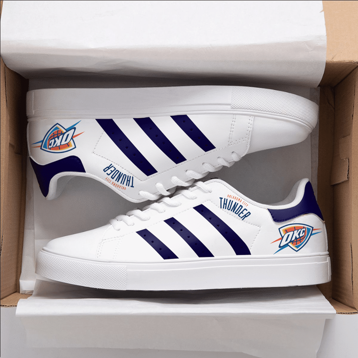 Oklahoma City Thunder Stan Smith Shoes 1 Oklahoma City Thunder Stan Smith Shoes
