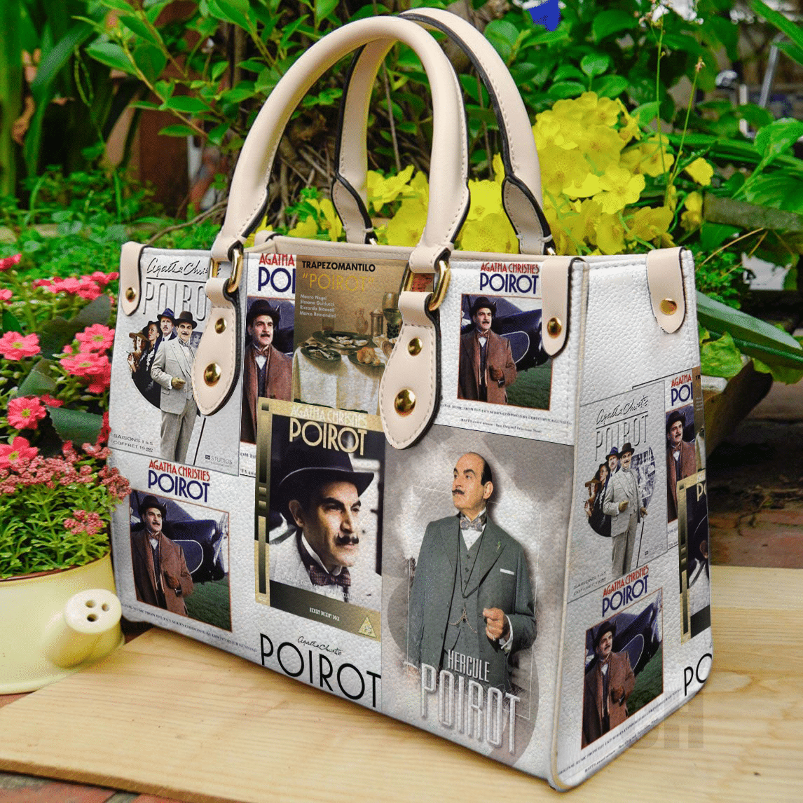 Hercule Poirot Leather Handbag 1 Hercule Poirot Leather Handbag