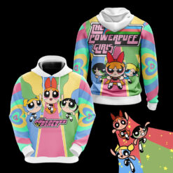 Powerpuff Girls Hoodie Zip Hoodie 3D