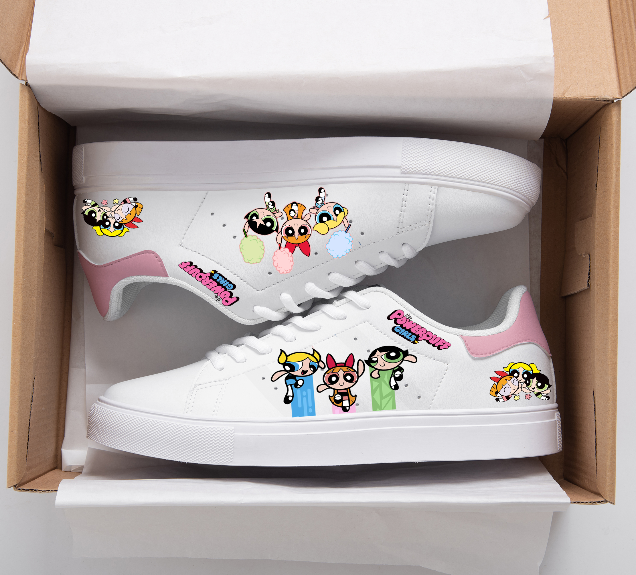 Powerpuff Girls Stan Smith Shoes 1 Powerpuff Girls Stan Smith Shoes