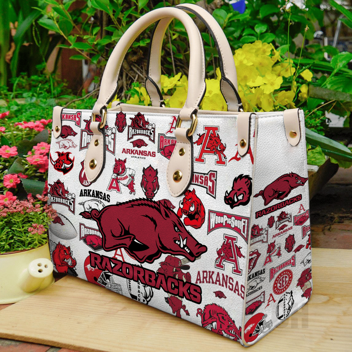 Arkansas Razorbacks Lover Leather Handbag 1 Arkansas Razorbacks Lover Leather Handbag