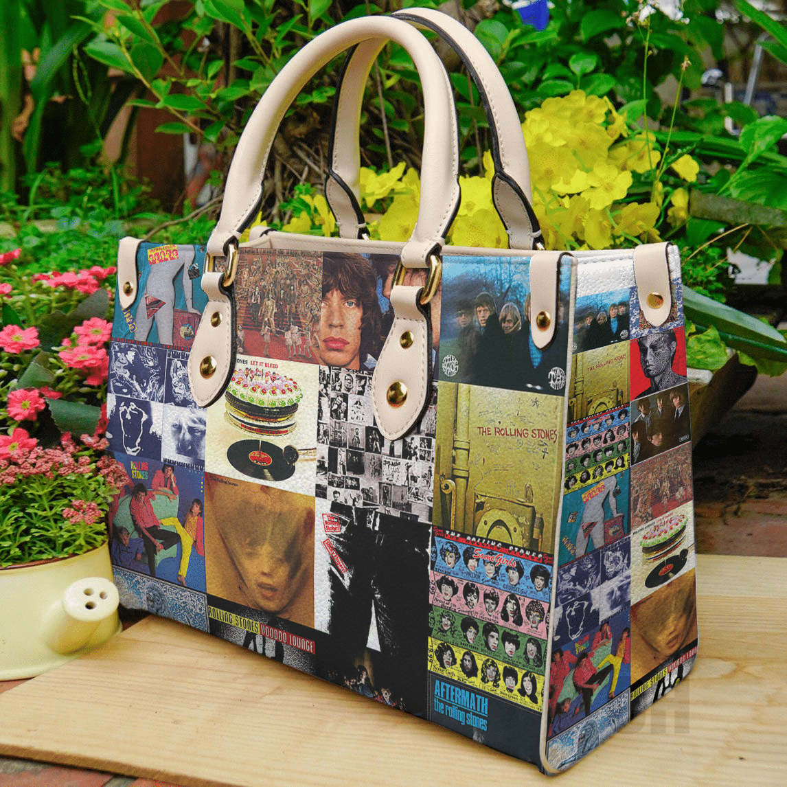 The Rolling Stones Band Leather Handbag 1 The Rolling Stones Band Leather Handbag