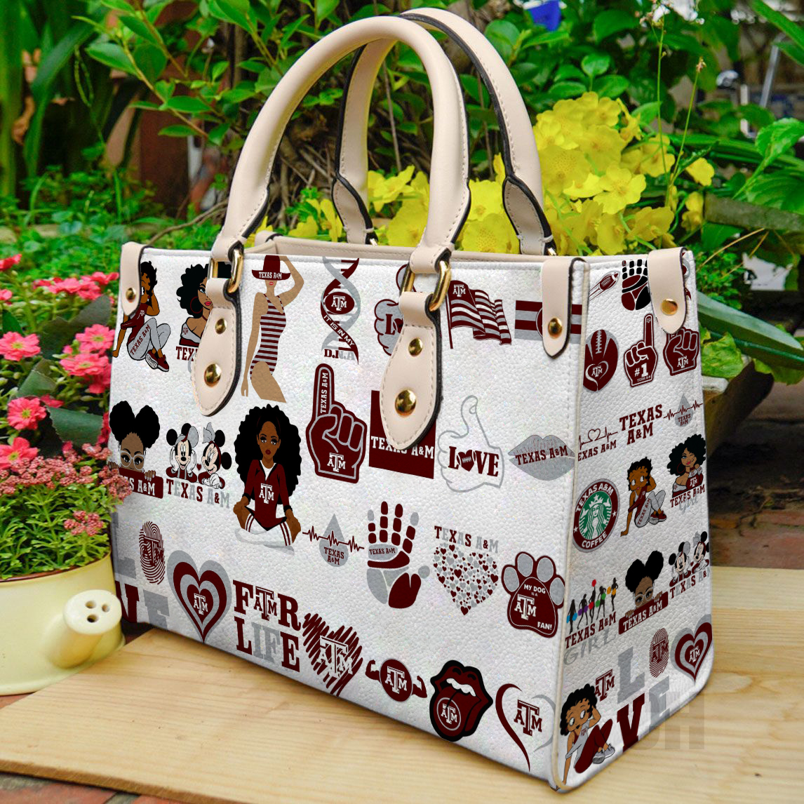 Texas A&M Aggies Leather Handbag 1 Texas A&M Aggies Leather Handbag
