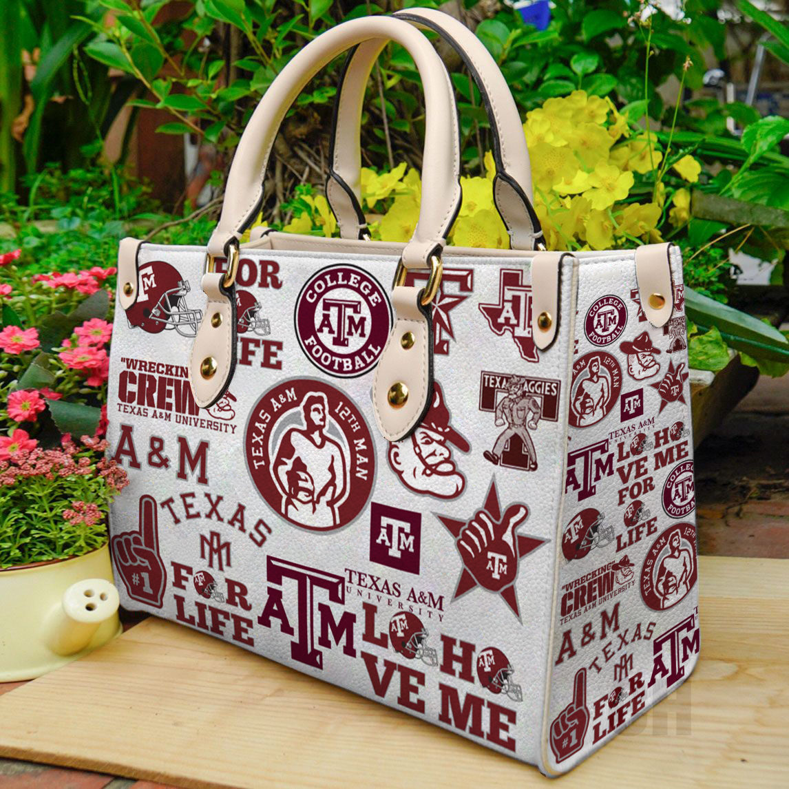 Texas A&M Aggies Leather Handbag 1 Texas A&M Aggies Leather Handbag