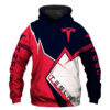 Tesla Car Hoodie Zip Hoodie 3D