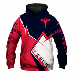 Tesla Car Hoodie Zip Hoodie 3D