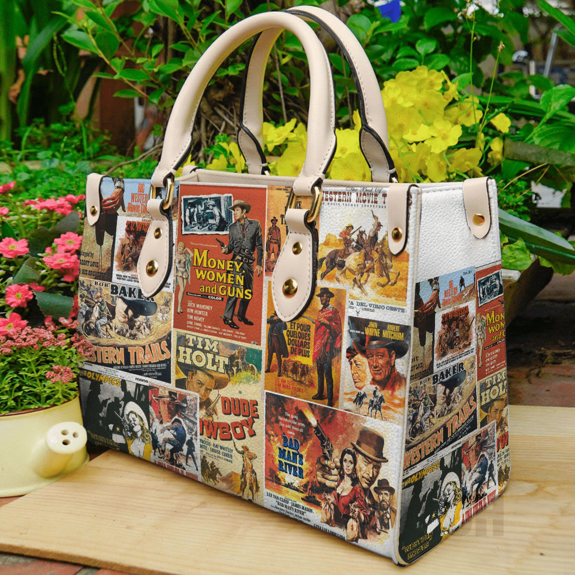 Western Movies Leather Handbag 1 Western Movies Leather Handbag