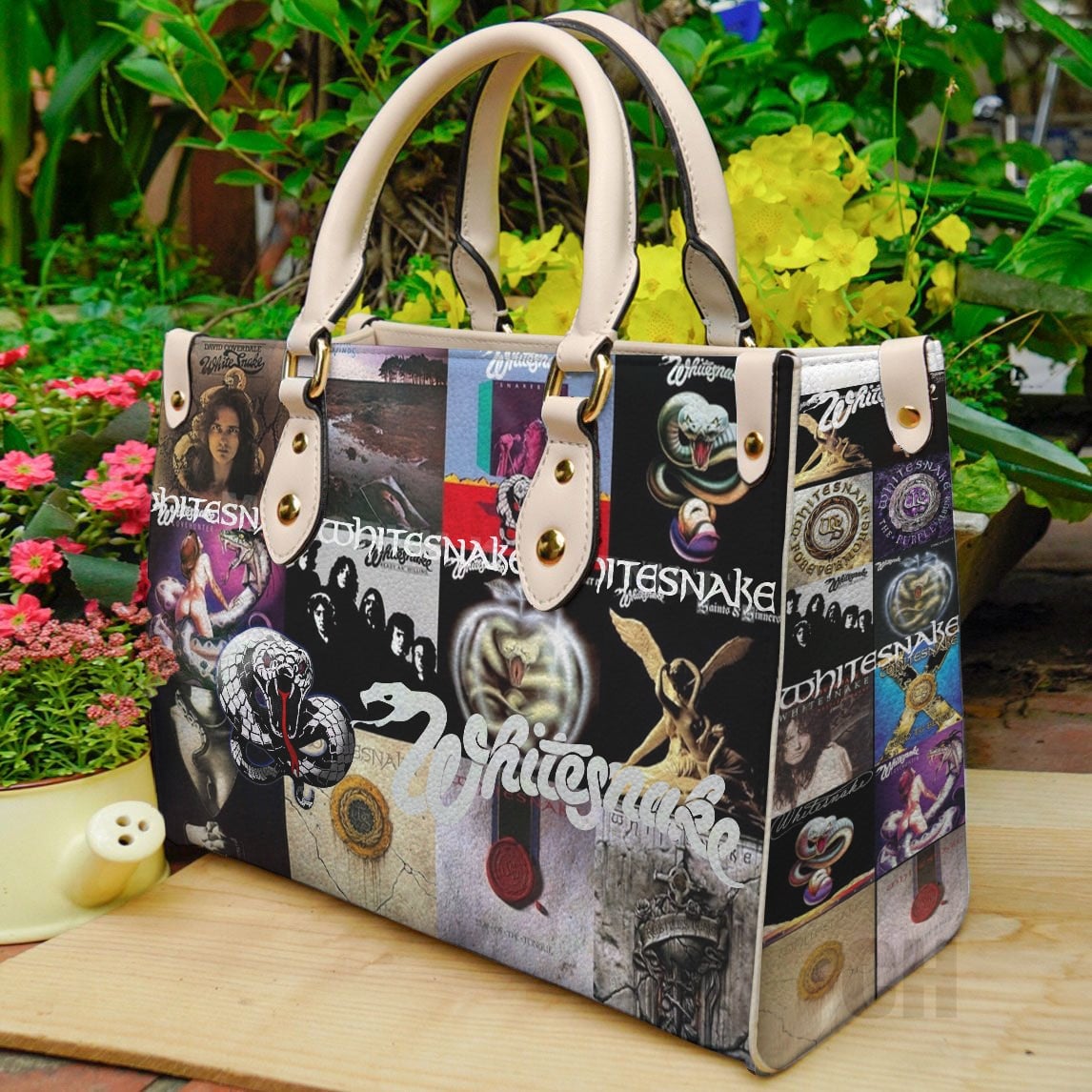 Whitesnake Hand Leather Handbag 1 Whitesnake Hand Leather Handbag