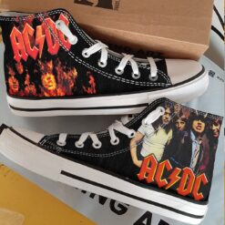 ACDC Band High Top 01 High Top Shoes