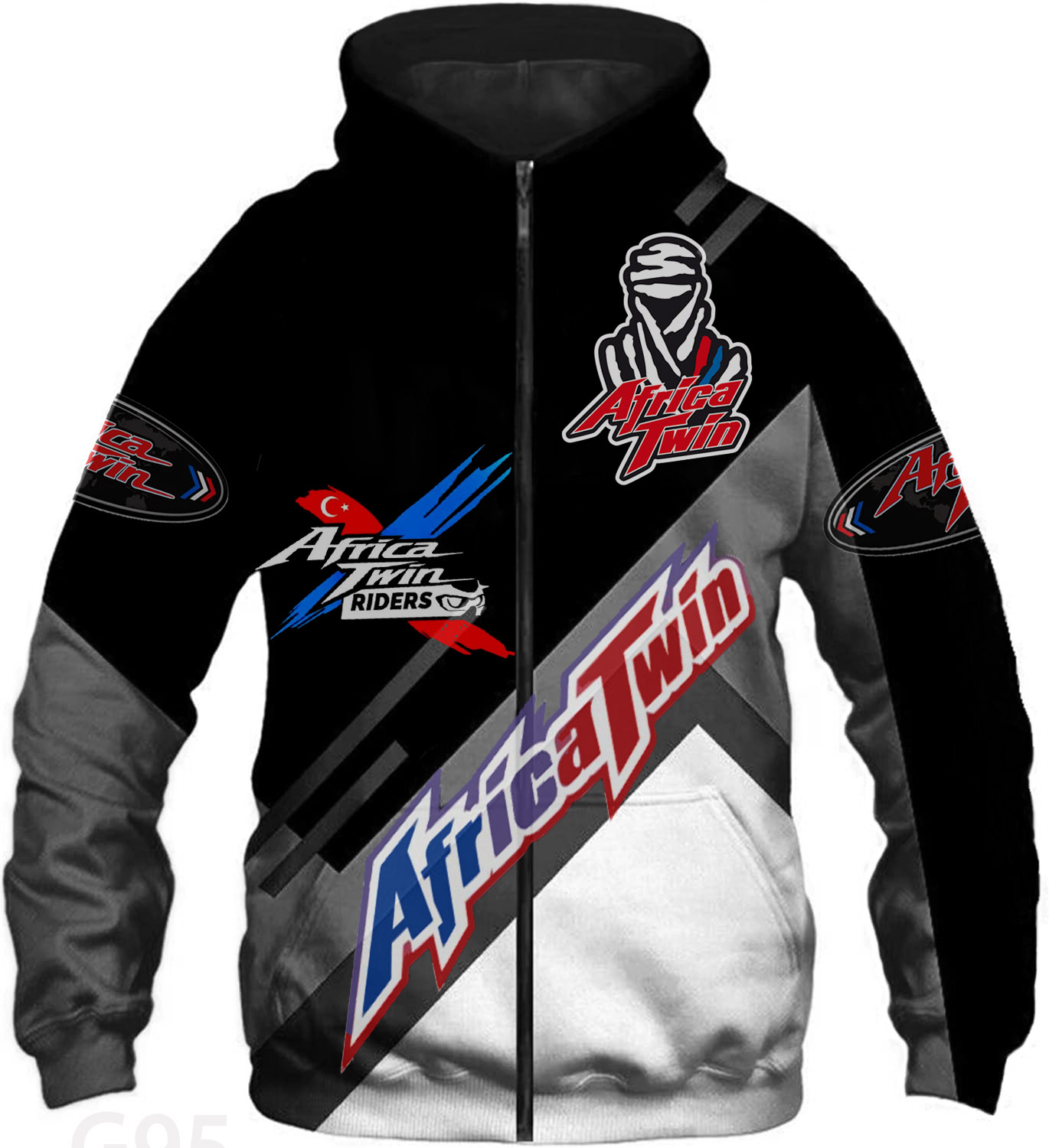 Africa Twin Zip 1 Hoodie 1 Africa Twin Zip 1 Hoodie