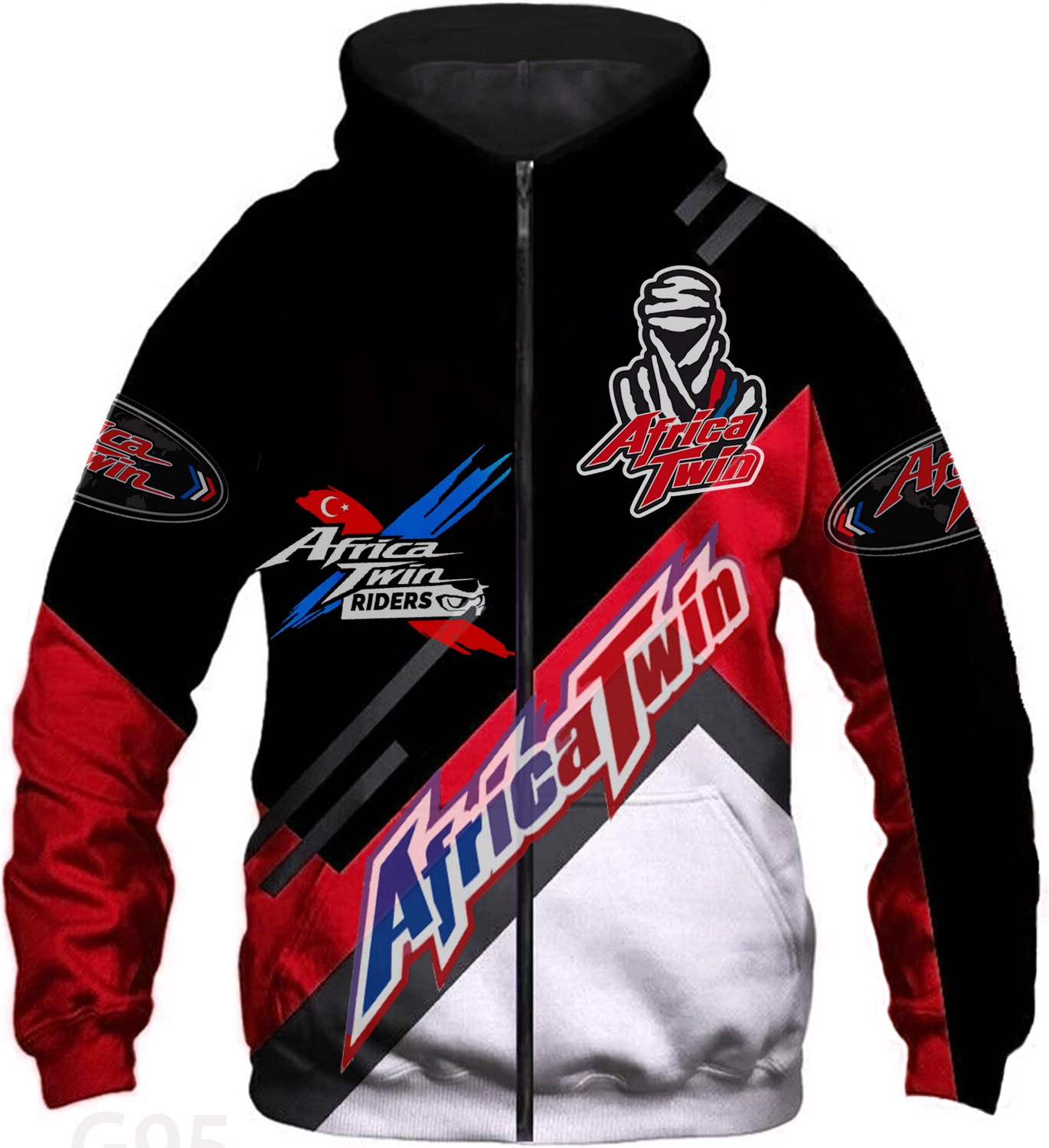 Africa Twin Zip 3 Hoodie 1 Africa Twin Zip 3 Hoodie