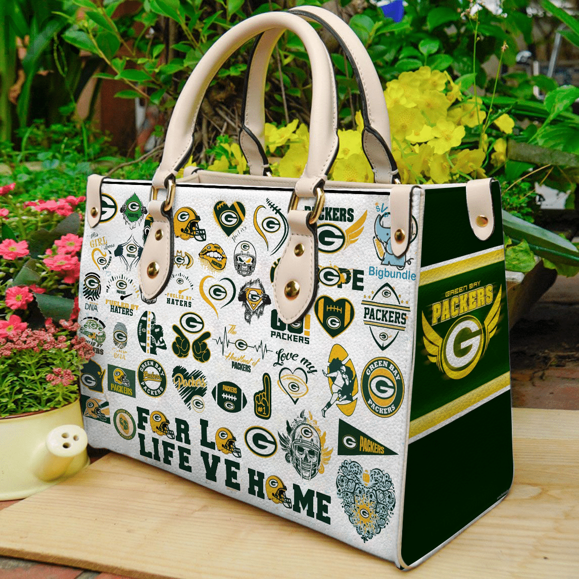 Green Bay Packers Leather Handbag 1 Green Bay Packers Leather Handbag