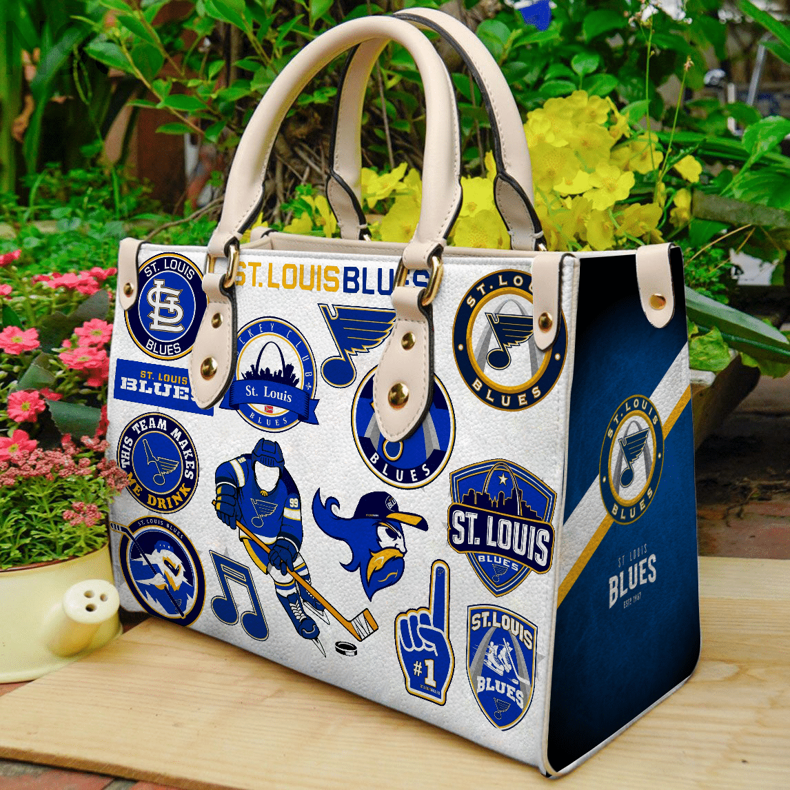 St. Louis Blues Leather Handbag 1 St. Louis Blues Leather Handbag