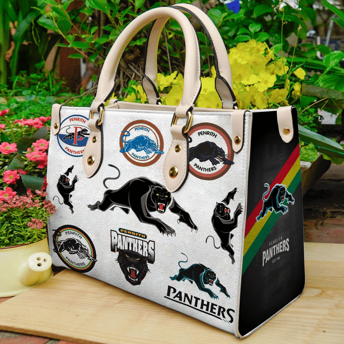 Penrith Panthers Leather Handbag 1 Penrith Panthers Leather Handbag