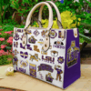 LSU Tigers Football Leather Handbag