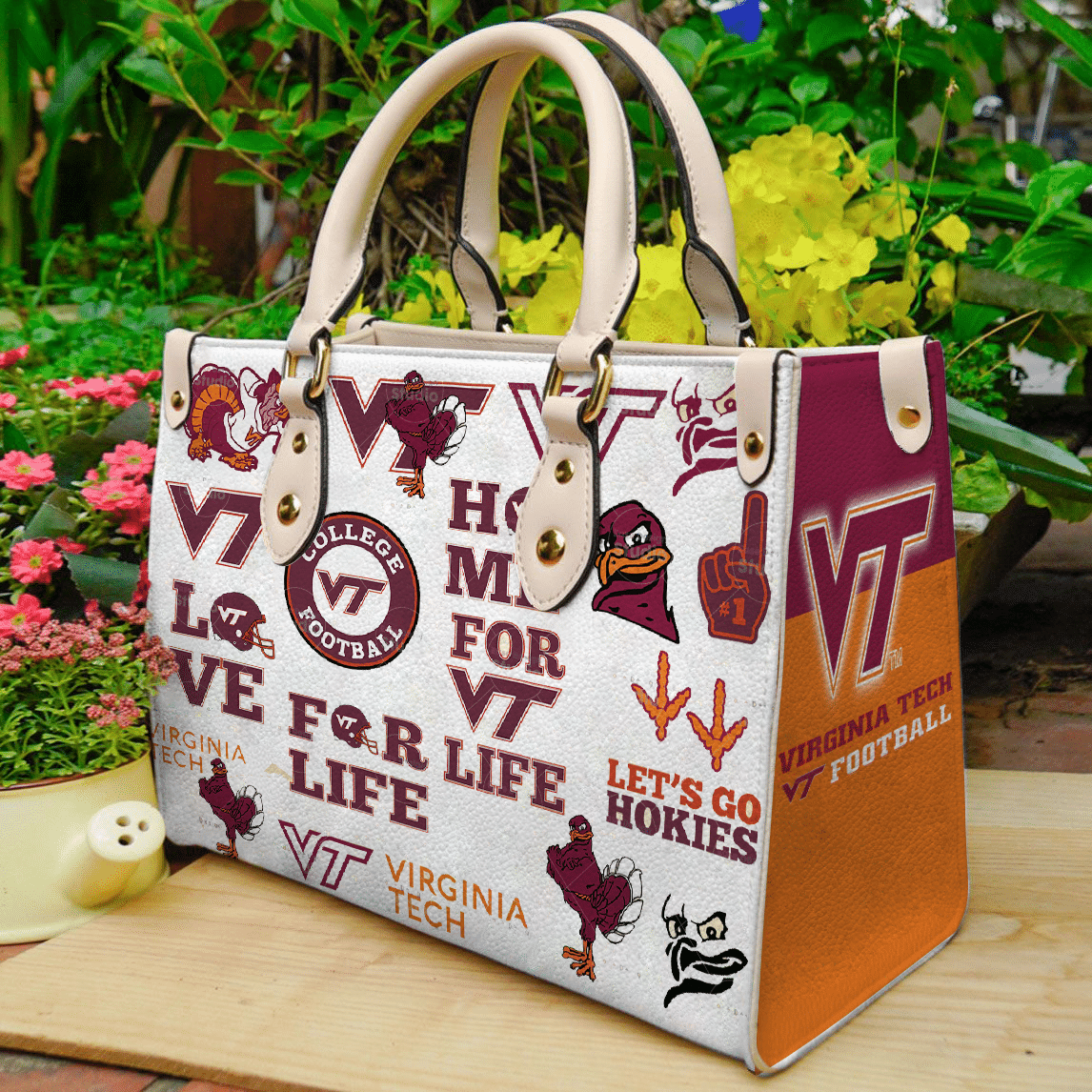Virginia Tech Leather Handbag 1 Virginia Tech Leather Handbag