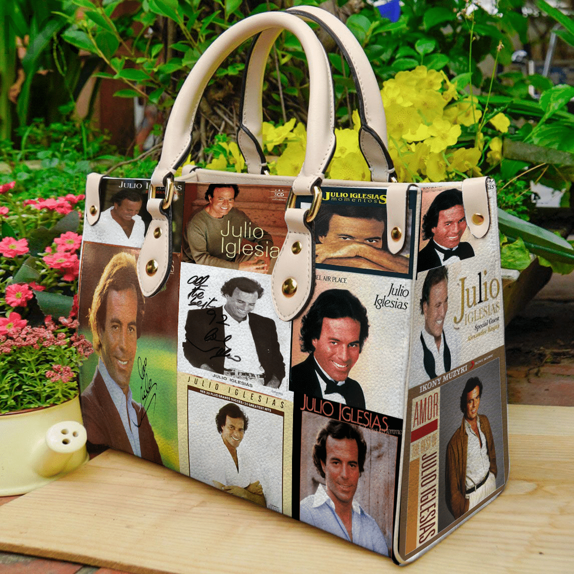 Julio Iglesias Leather Handbag 1 Julio Iglesias Leather Handbag