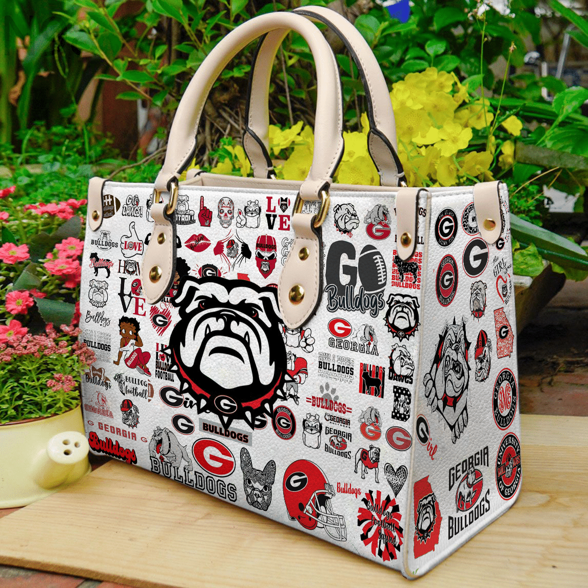 Georgia Bulldogs Leather Handbag 1 Georgia Bulldogs Leather Handbag