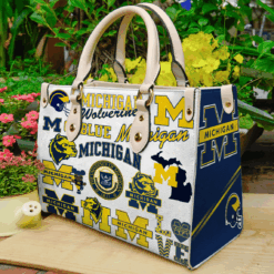 Michigan Wolverines Leather Handbag
