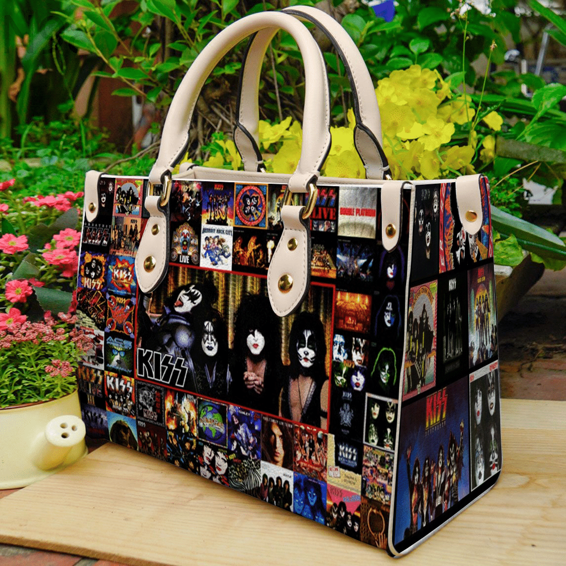 Kiss Band Lover Leather Handbag 1 Kiss Band Lover Leather Handbag