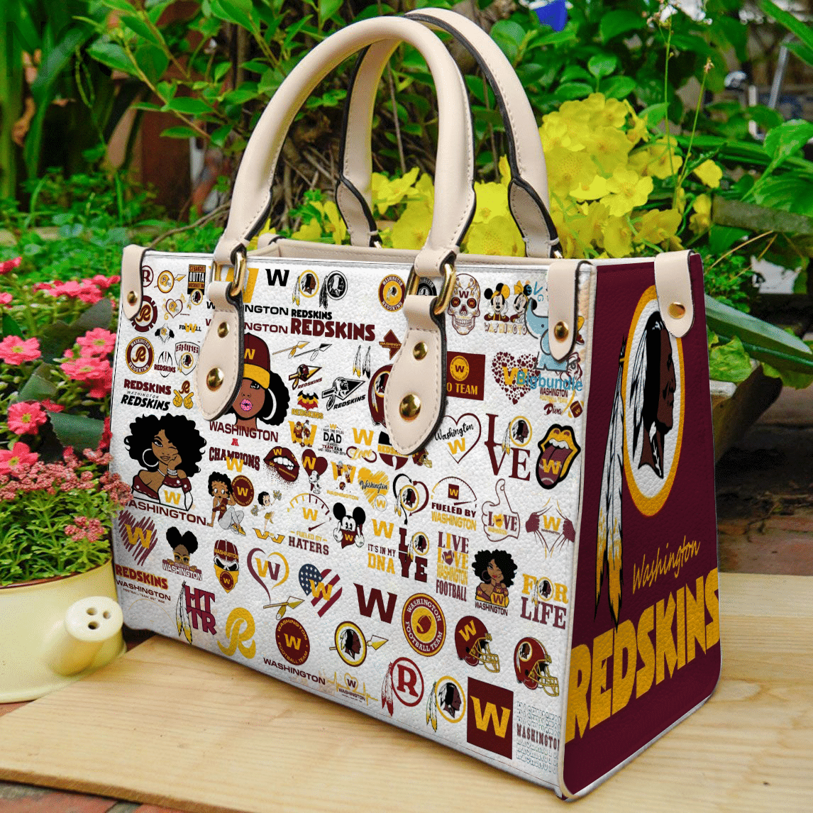 Washington Redskins Leather Handbag 1 Washington Redskins Leather Handbag
