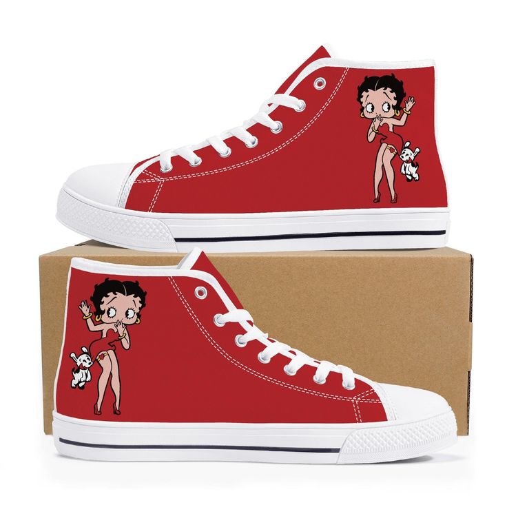 Betty Boop High Top Shoes 1 Betty Boop High Top Shoes