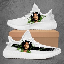 Bob Marley White Yeezy Shoes