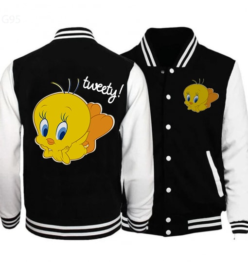 Tweety Bird A1 Baseball Jacket 1 Tweety Bird A1 Baseball Jacket
