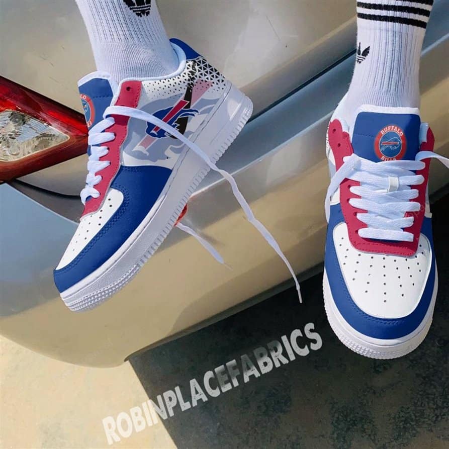Buffalo Bills White Air Force Shoes 1 Buffalo Bills White Air Force Shoes
