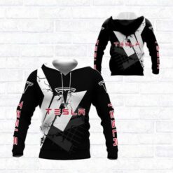 Tesla Hoodie Zip Hoodie 3D