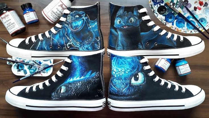 Train Dragon Toothless High Top Shoes 1 Train Dragon Toothless High Top Shoes