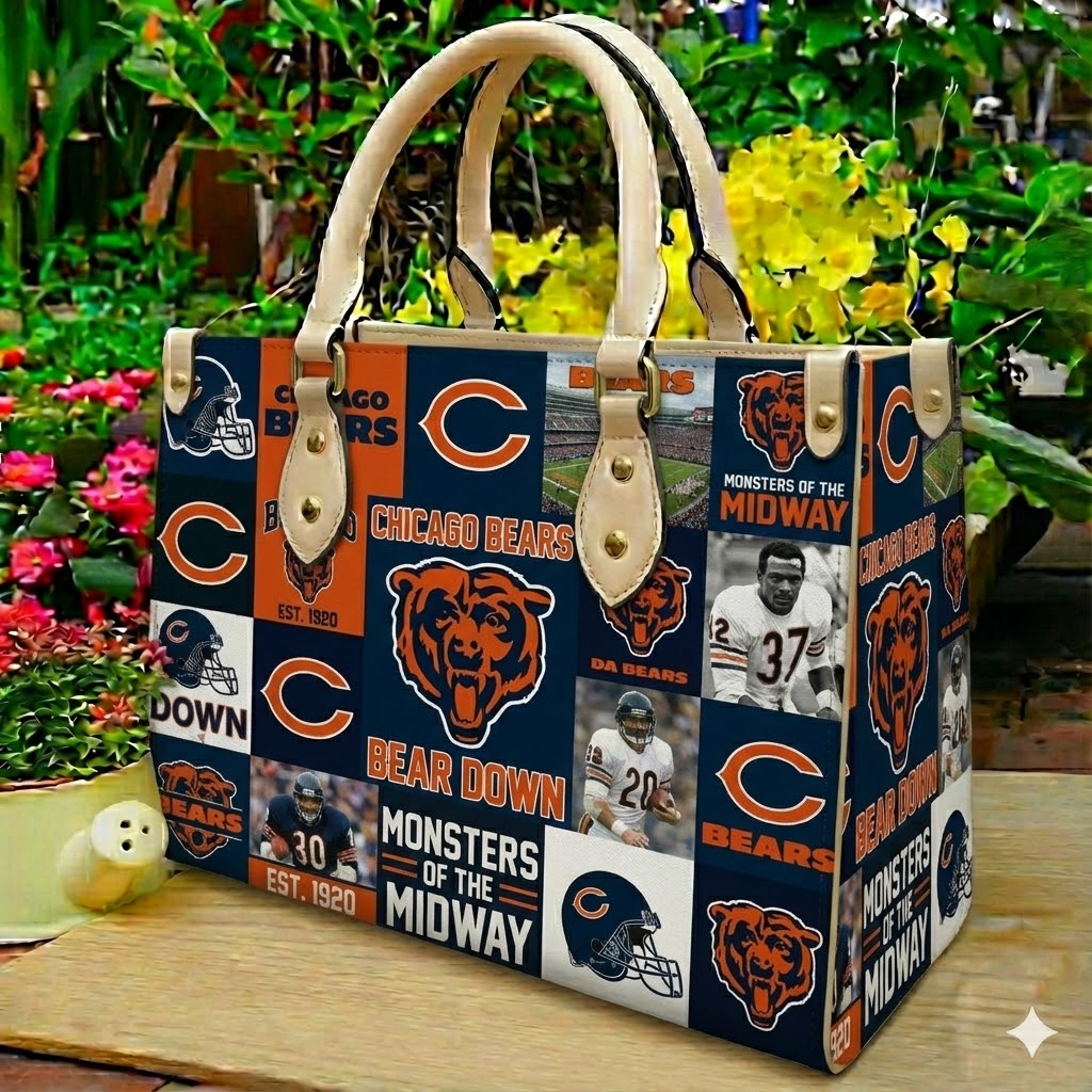 Chicago Bears 2 Leather Handbag 1 Chicago Bears 2 Leather Handbag