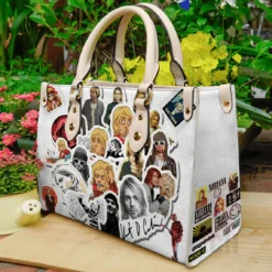 Kurt Cobain 1 Leather Handbag