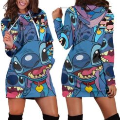 Stitch Love 2 Dress Hoodie Zip Hoodie 3D