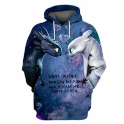 Train Dragon Love Hoodie Zip Hoodie 3D