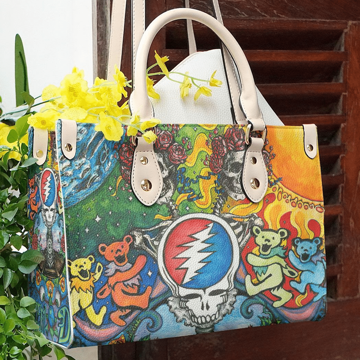 Grateful Dead Lover Leather Handbag 1 Grateful Dead Lover Leather Handbag