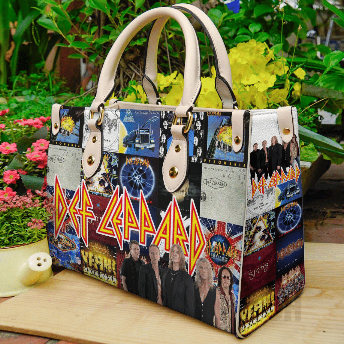 Def Leppard Lover Leather Handbag 1 Def Leppard Lover Leather Handbag