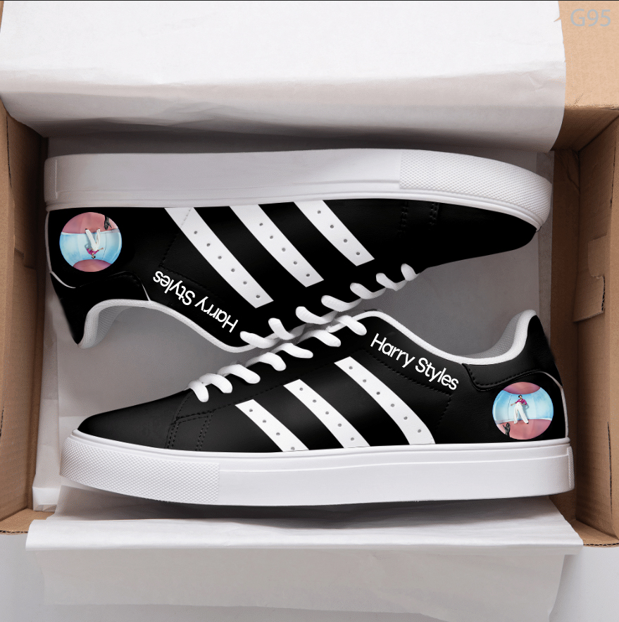 Harry Styles Black Stan Smith Shoes 1 Harry Styles Black Stan Smith Shoes