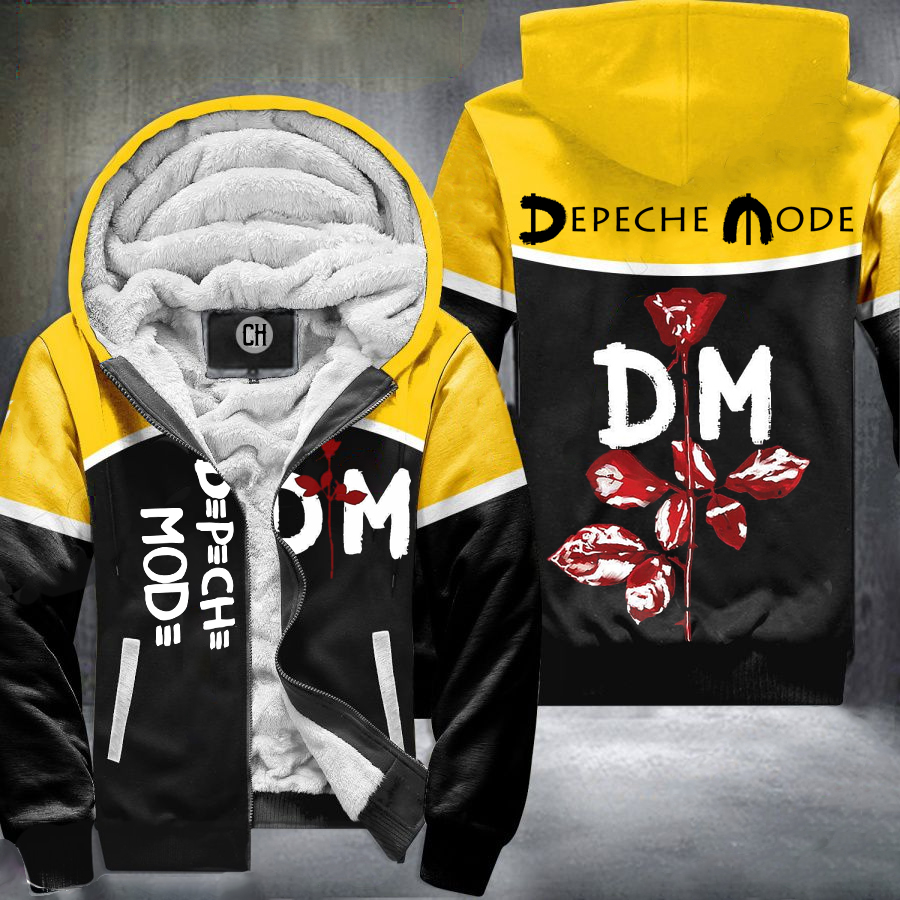 Depeche Mode Yellow Fleece Jacket 1 Depeche Mode Yellow Fleece Jacket