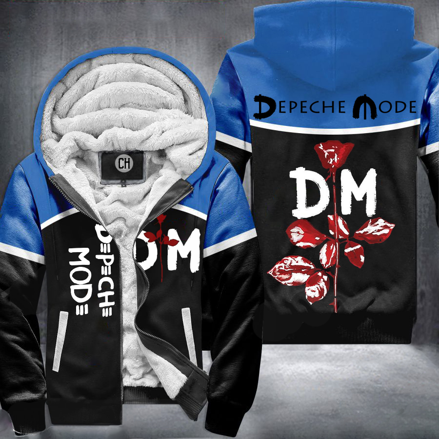 Depeche Mode Blue Fleece Jacket 1 Depeche Mode Blue Fleece Jacket