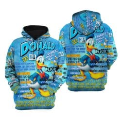 Donald Duck Hoodie Zip Hoodie 3D