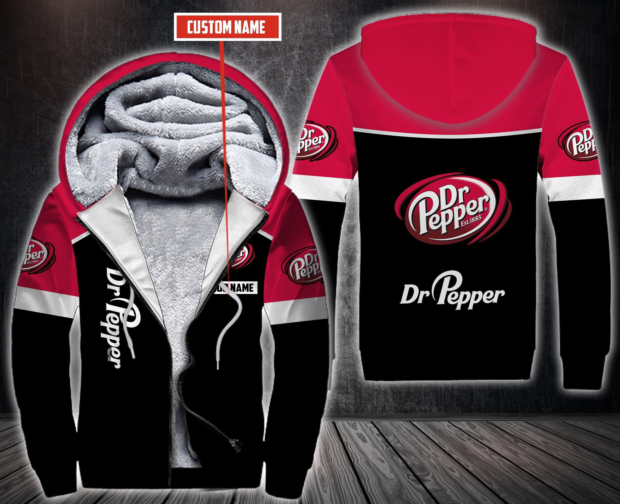 Dr Pepper 1 Fleece Jacket 1 Dr Pepper 1 Fleece Jacket