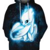 Train Dragon Light Fury Hoodie Zip Hoodie 3D