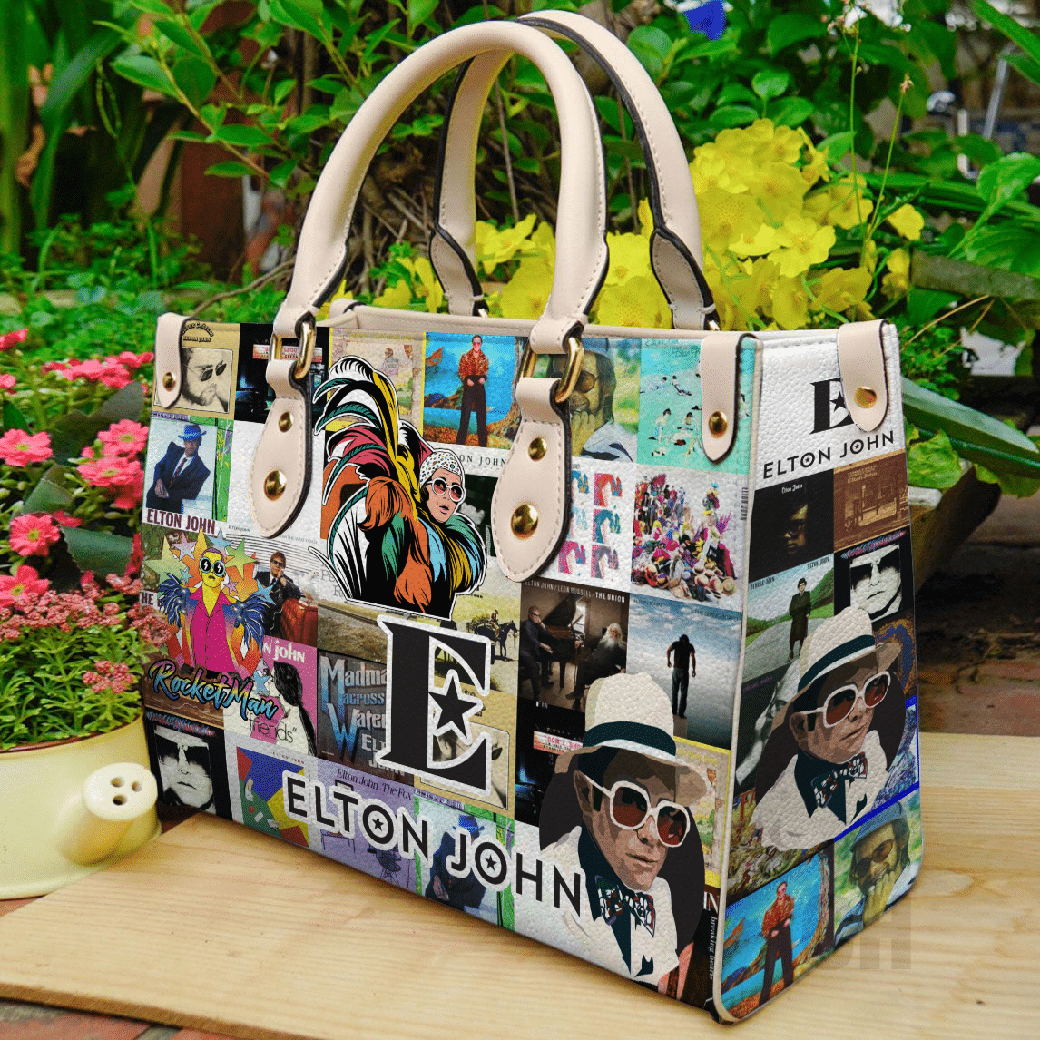 Elton John Hand Leather Handbag 1 Elton John Hand Leather Handbag