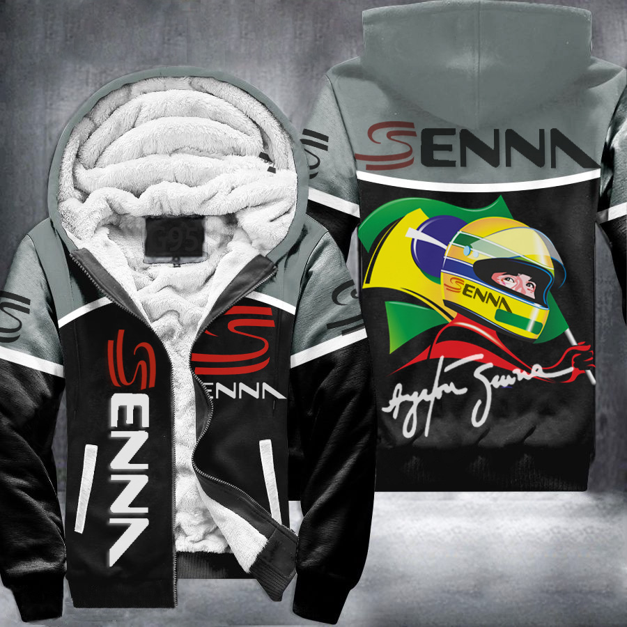Ayrton Senna 4 Fleece Jacket 1 Ayrton Senna 4 Fleece Jacket